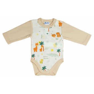 Hosszú ujjú baba body Szafaris mintával Hosszú ujjú baba body Szafaris mintával