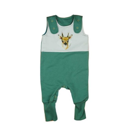 Ujjatlan belül bolyhos baba rugdalózó állatos mintával 2:1 méret