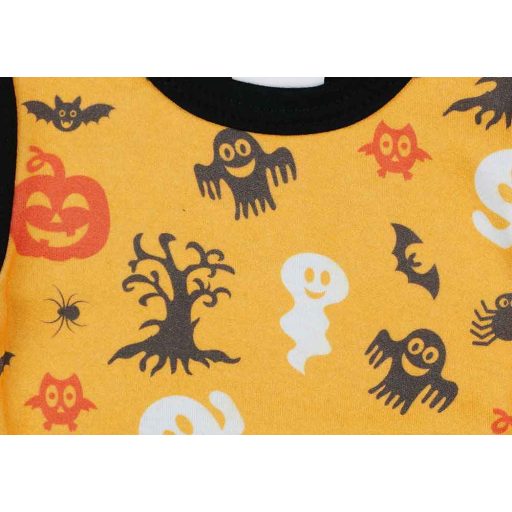 Halloween mintás hosszú ujjú baba body