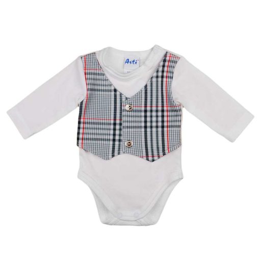 Mellényes hosszú ujjú baba body