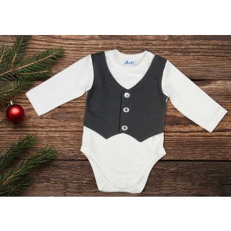 Mellényes hosszú ujjú baba body Mellényes hosszú ujjú baba body