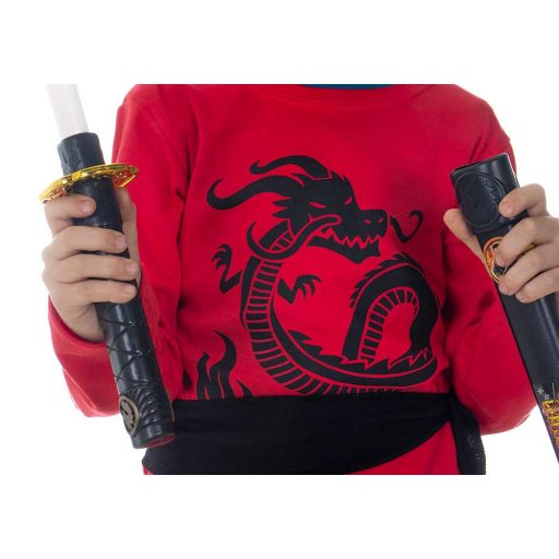 Ninja piros fiú jelmez