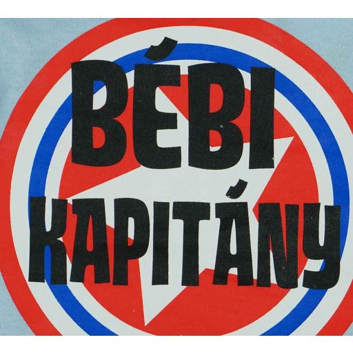 Rövid ujjú baba body "Bébi kapitány" felirattal