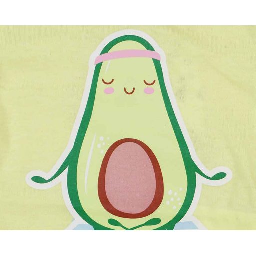 Rövid ujjú baba body avokádós mintával