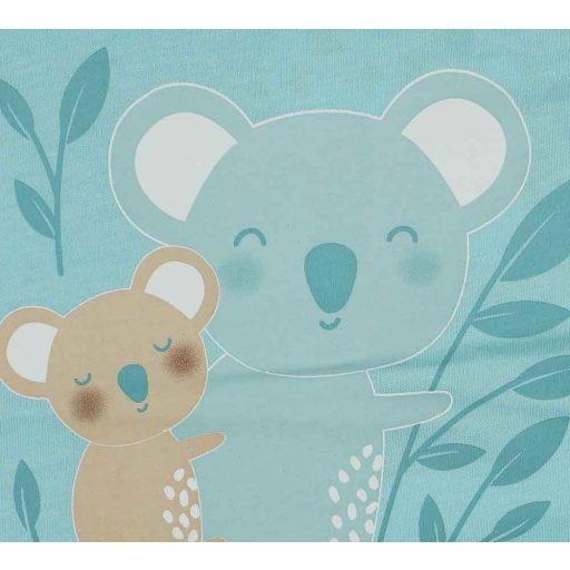 Rövid ujjú vékony pamut baba body koalás mintával