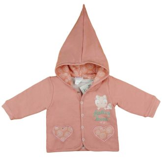 Baba kapucnis kocsikabát cicás mintával Baba kapucnis kocsikabát cicás mintával