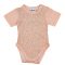 Rövid ujjú mintás kislány baba body