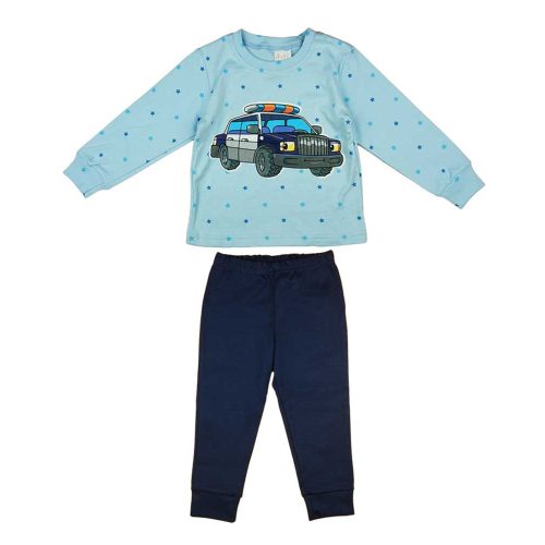 2 részes kisfiú pizsama rendőrautós mintával