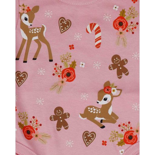 Hosszú ujjú baba body karácsonyi mintával