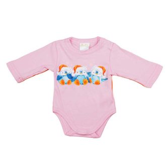Hosszú ujjú baba body bébi pingvin mintával Hosszú ujjú baba body bébi pingvin mintával