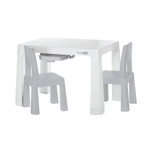 FreeON Neo műanyag gyerek asztal 2 db székkel- Szürke