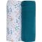 Bubaba muslin pelenka 70x70 cm (2 db)- Türkiz