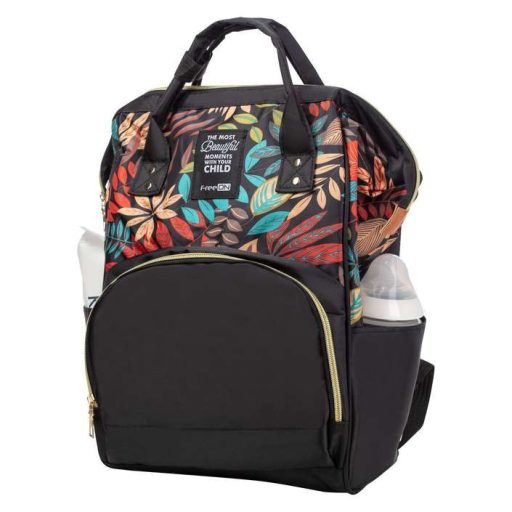 FreeON Simply pelenkázó hátizsák – fekete