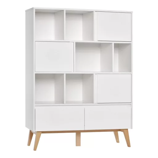 Pinio Swing White széles könyvespolc