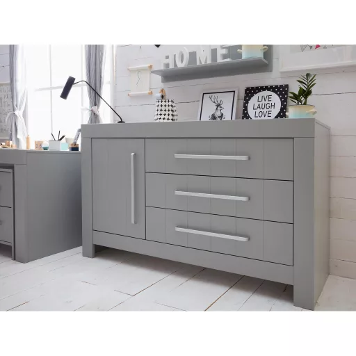 Pinio Calmo White 3 fiókos szekrény + 1 ajtó