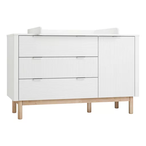 Pinio Miloo 3 fiókos szekrény + Fehér ajtó