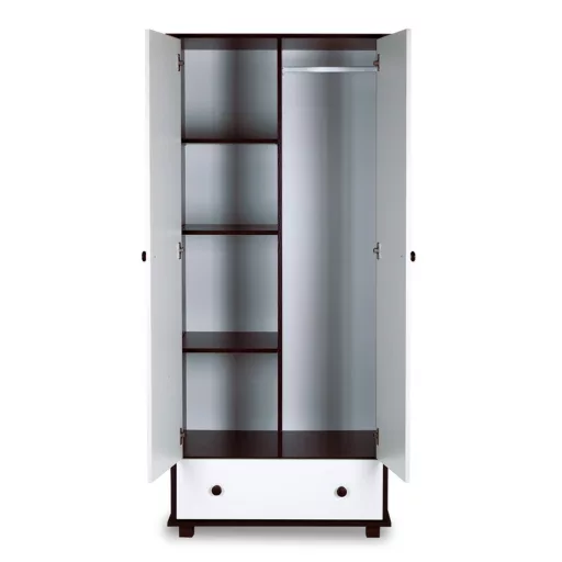 Klups Szafari/Zsiráf kétajtós szekrény (fehér-dió)