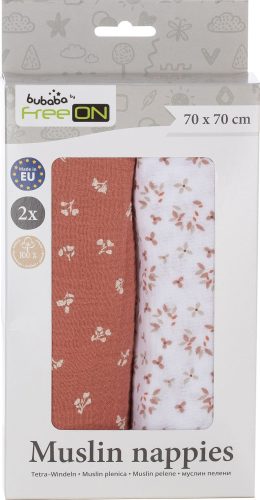 Bubaba muslin pelenka 70x70 cm (2 db)-Red