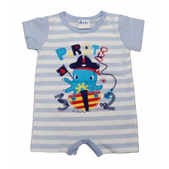 ABR Rövid ujjú baba napozó - Kék - Kalóz polip (56)