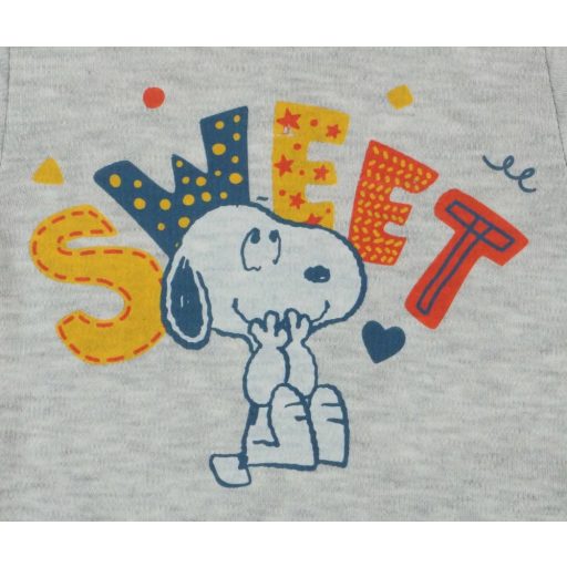 ABR Hosszú ujjú pamut body - Szürke - Snoopy (68)