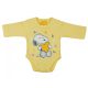 ABR Hosszú ujjú pamut body - Sárga - Snoopy (50)