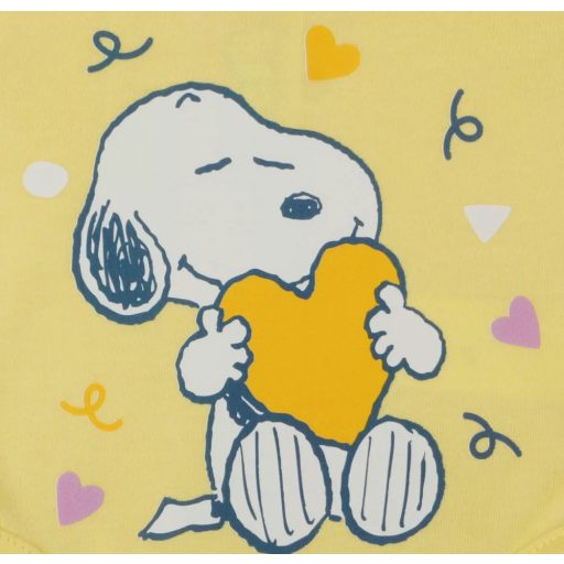 ABR Hosszú ujjú pamut body - Sárga - Snoopy (74)