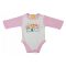 ABR Hosszú ujjú pamut body - Rózsaszín-Fehér - Snoopy (86)