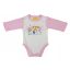 ABR Hosszú ujjú pamut body - Rózsaszín-Fehér - Snoopy (92)