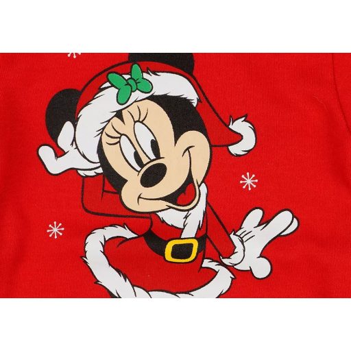 AB Hosszú ujjú pamut body - Piros - Karácsonyi Minnie egér (62)