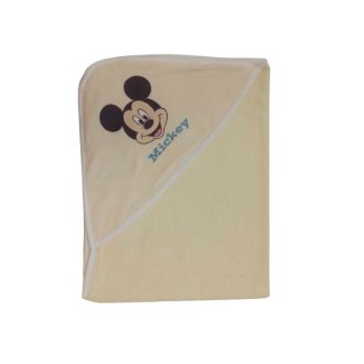   ABR Kapucnis frottír törölköző Mickey egér mintával 70x90cm  - Bézs