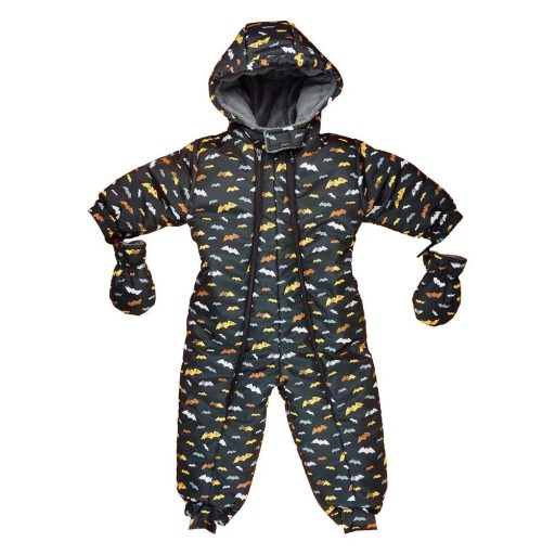 AB Vízlepergetős bélelt overál, kesztyűvel - Denevérek (56-62)