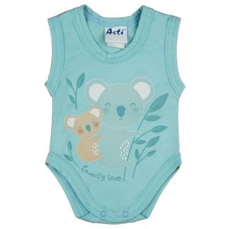 ABR Ujjatlan pamut body - Türkiz - Koala (74)