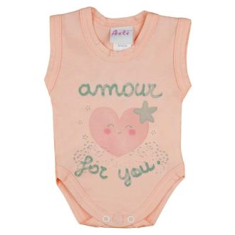 ABR Ujjatlan pamut body - Barack - Amour (56)