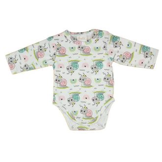 AB Hosszú ujjú pamut body - Fehér - Csiguszok (56) AB Hosszú ujjú pamut body - Fehér - Csiguszok (56)