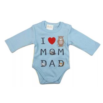 ABR Hosszú ujjú pamut body - Kék - Mom Dad (44)
