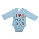 ABR Hosszú ujjú pamut body - Kék - Mom Dad (50)