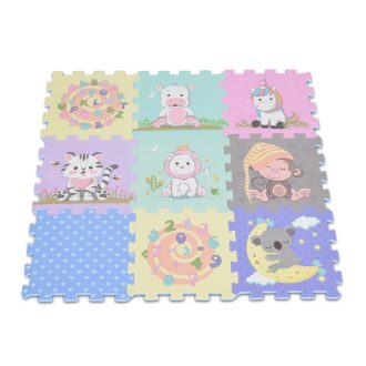   Moni Habtapi 9db-os puzzle játszószőnyeg (31x31cm) - Állatos