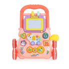 Moni Toys Music Walker interaktív, elefántos, műanyag járássegítő - Rózsaszín