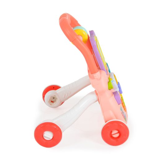 Moni Toys Music Walker interaktív, elefántos, műanyag járássegítő - Rózsaszín
