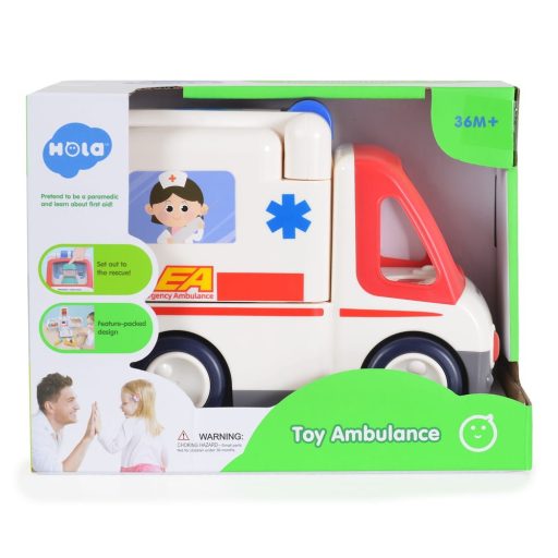 Hola Mentő autó szétnyitható műanyag játék hanghatásokkal