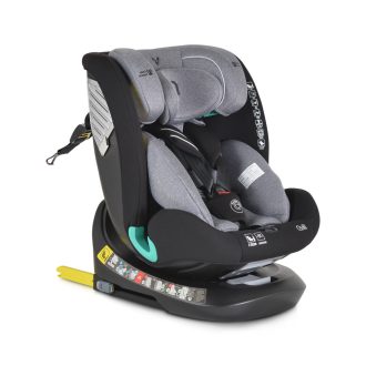   Cangaroo Quill I-Size 360°-ban forgatható ISOFIX gyermekülés, SPS oldalvédelemmel (40-150 cm) - Szürke