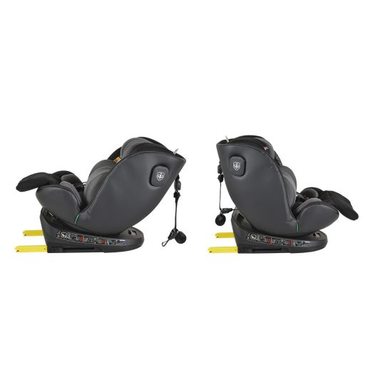 Cangaroo Castor I-Size 360°-ban forgatható ISOFIX gyermekülés, hangjelzéssel (40-150 cm) - Szürke