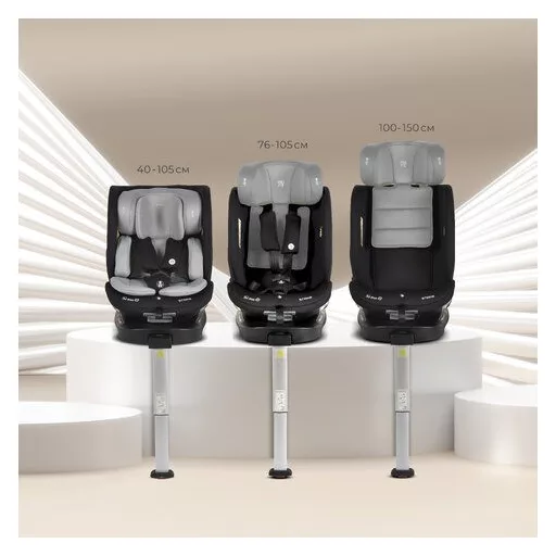 Moni Strike I-Size 360°-ban forgatható ISOFIX SPS gyermekülés (40-150 cm) - Szürke