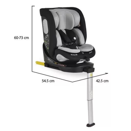 Moni Strike I-Size 360°-ban forgatható ISOFIX SPS gyermekülés (40-150 cm) - Szürke