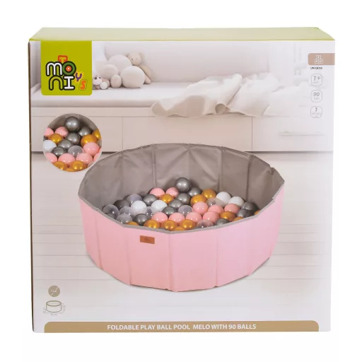 Moni Toys Melo össszecsukható labdamedence 90db labdával - Rózsaszín