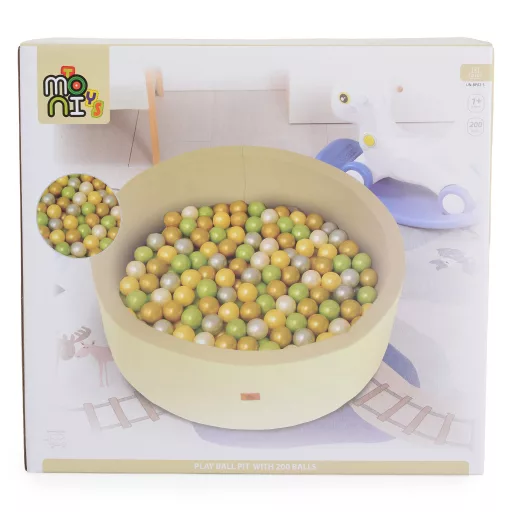 Moni Toys Labdamedence 200db színes labdával - Bézs