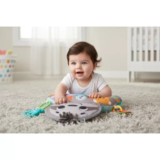 Moni Toys Calm Zenés Baba Párna játékhoz és aktív tornához - Állatos