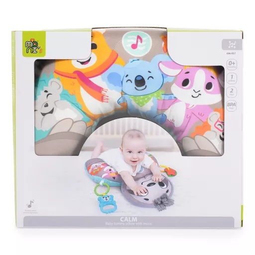 Moni Toys Calm Zenés Baba Párna játékhoz és aktív tornához - Állatos