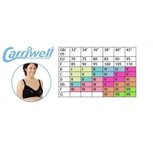 Carriwell Microfiber csipkés szoptatós melltartó (II méret) - Fekete