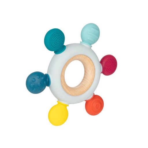 Canpol Babies Fa és szilikon rágóka - Hajókormány